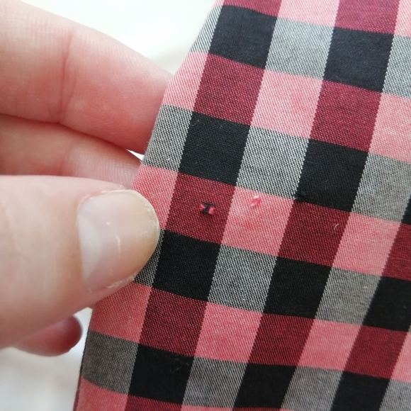 Eton Contemporary Fit Black And Raspberry Red Plaid Button Down Shirt 18 - Picture 12 of 15